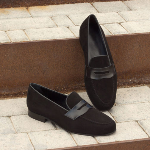 Loafer Black Suede Leather Shoes