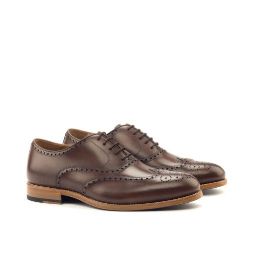 Med Brown Polished Calf brogue shoes