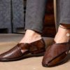 brown leather jutti for men