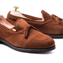 Tan Suede Leather Shoes | Handcrafted Slip-On