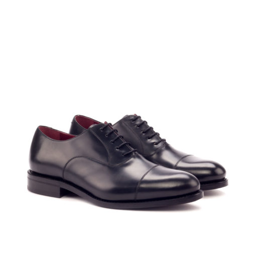 oxford black leather handmade shoes