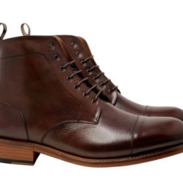 Brown Leather Lace-up Boot