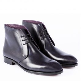 Black Derby Leather Boot