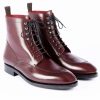 Burgundy Plain Leather Boot