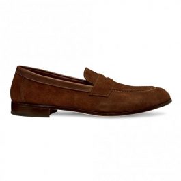 Brown Suede Penny Loafer